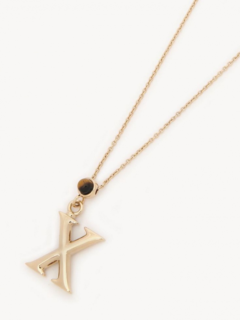 Chloe Alphabet With Pendant Halskæder Guld | CHE-SR14332