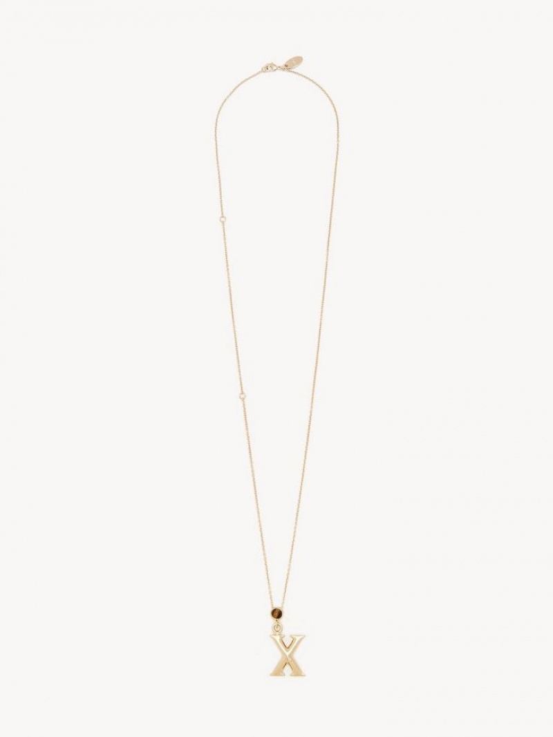 Chloe Alphabet With Pendant Halskæder Guld | CHE-SR14332