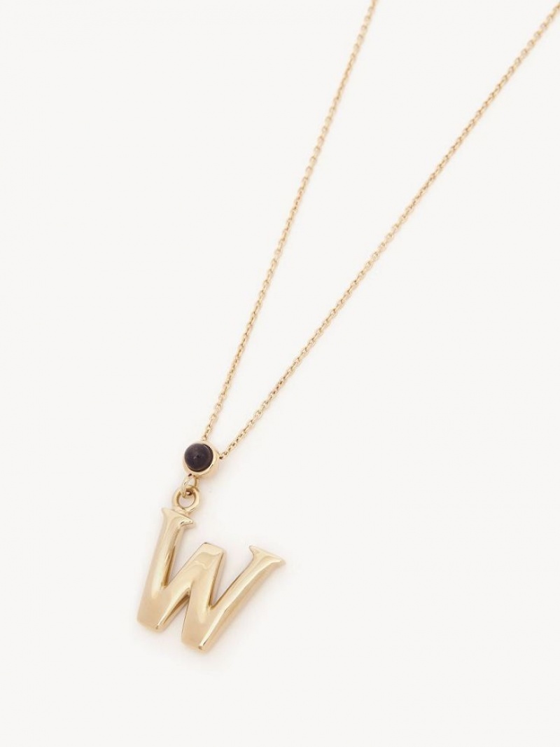 Chloe Alphabet With Pendant Halskæder Guld | CHE-SR14333