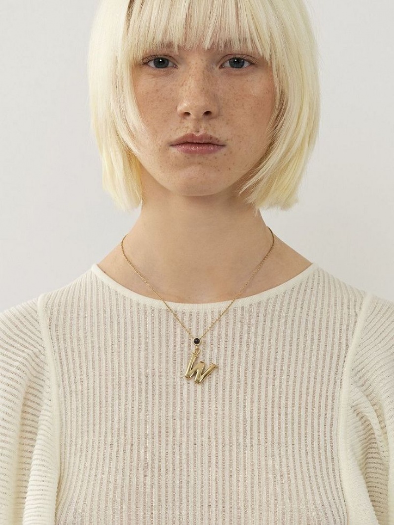 Chloe Alphabet With Pendant Halskæder Guld | CHE-SR14333