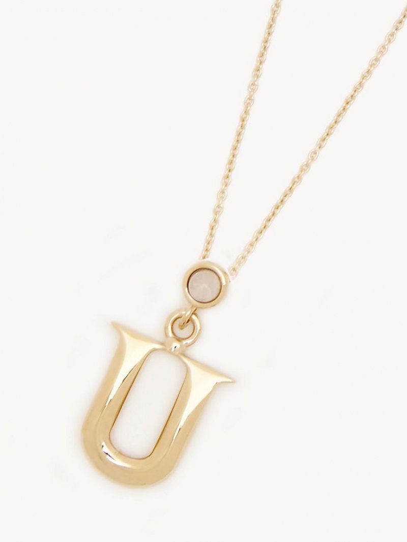 Chloe Alphabet With Pendant Halskæder Guld | CHE-SR14335