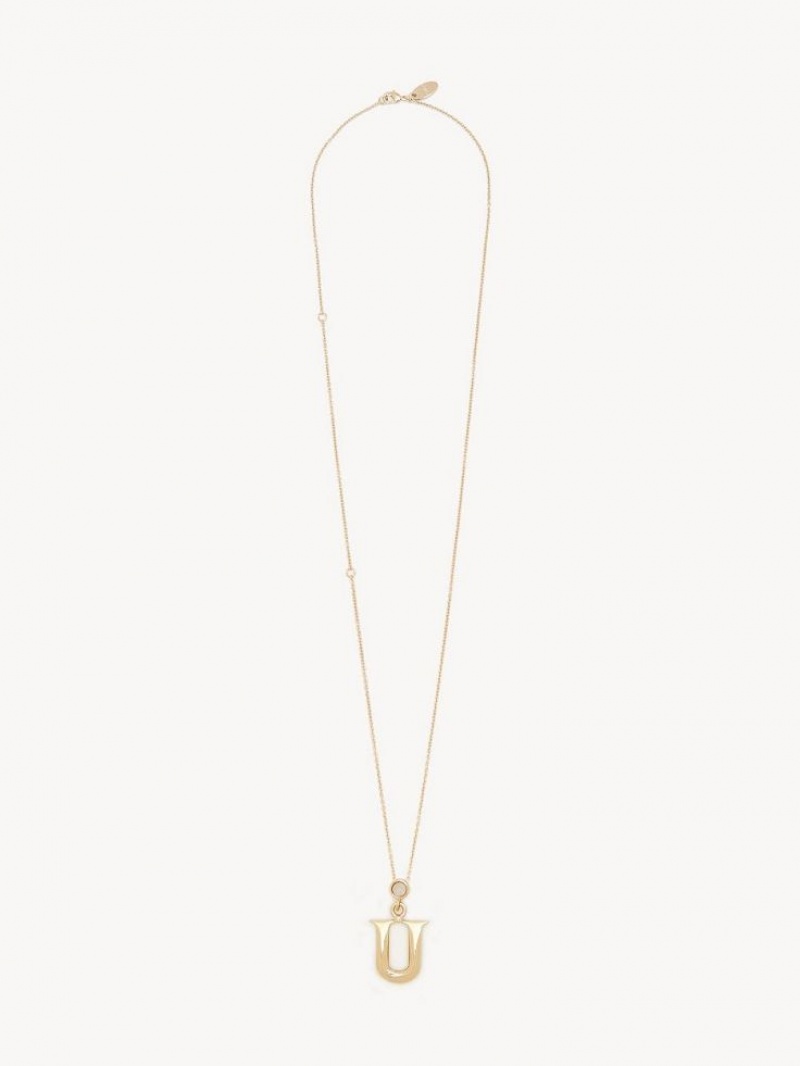 Chloe Alphabet With Pendant Halskæder Guld | CHE-SR14335