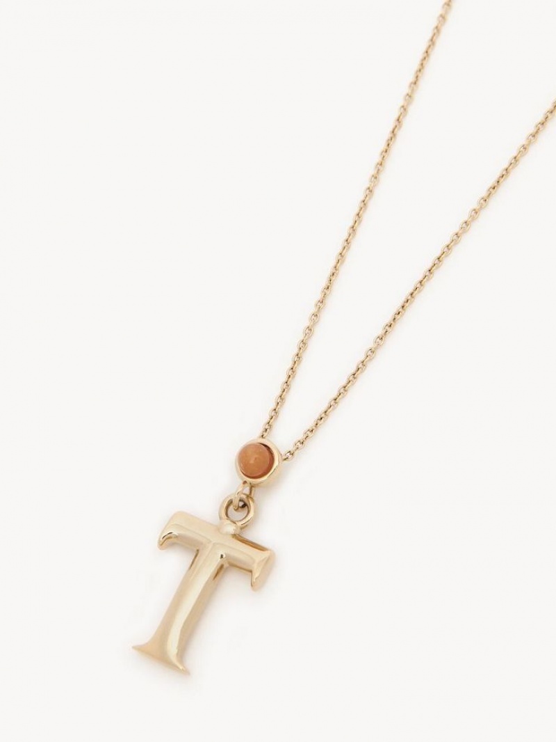 Chloe Alphabet With Pendant Halskæder Guld | CHE-SR14336