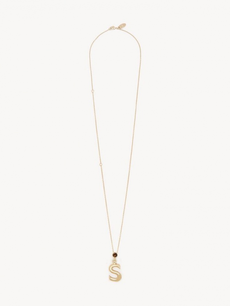 Chloe Alphabet With Pendant Halskæder Guld | CHE-SR14337