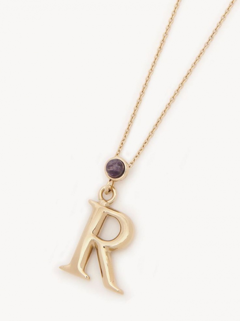 Chloe Alphabet With Pendant Halskæder Guld | CHE-SR14338