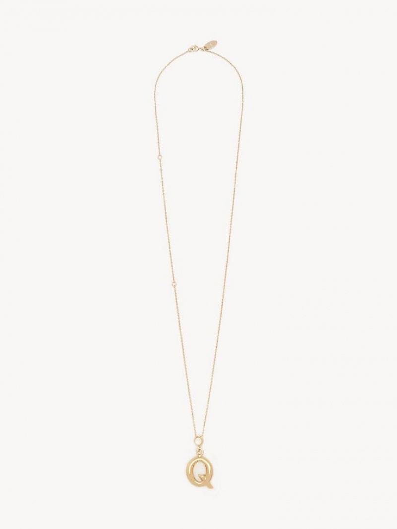 Chloe Alphabet With Pendant Halskæder Guld | CHE-SR14339