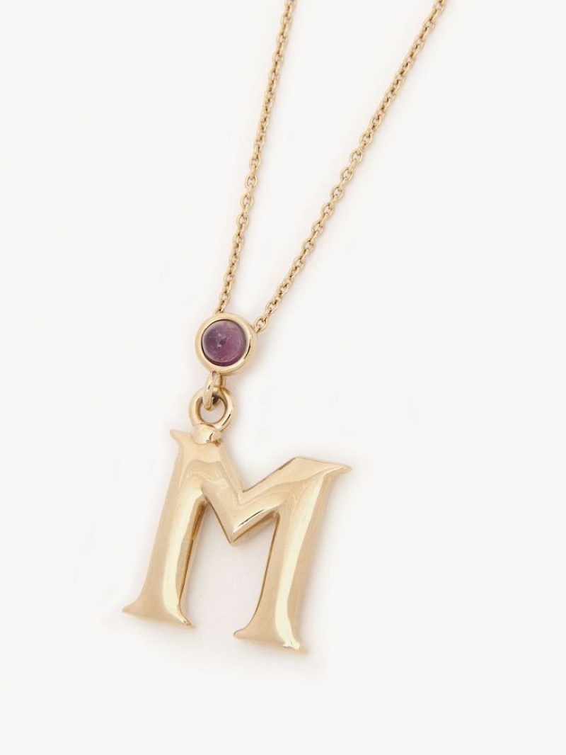 Chloe Alphabet With Pendant Halskæder Guld | CHE-SR14343