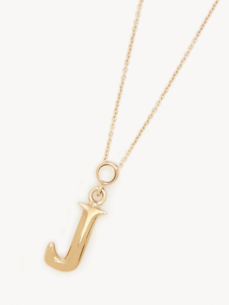 Chloe Alphabet With Pendant Halskæder Guld | CHE-SR14346