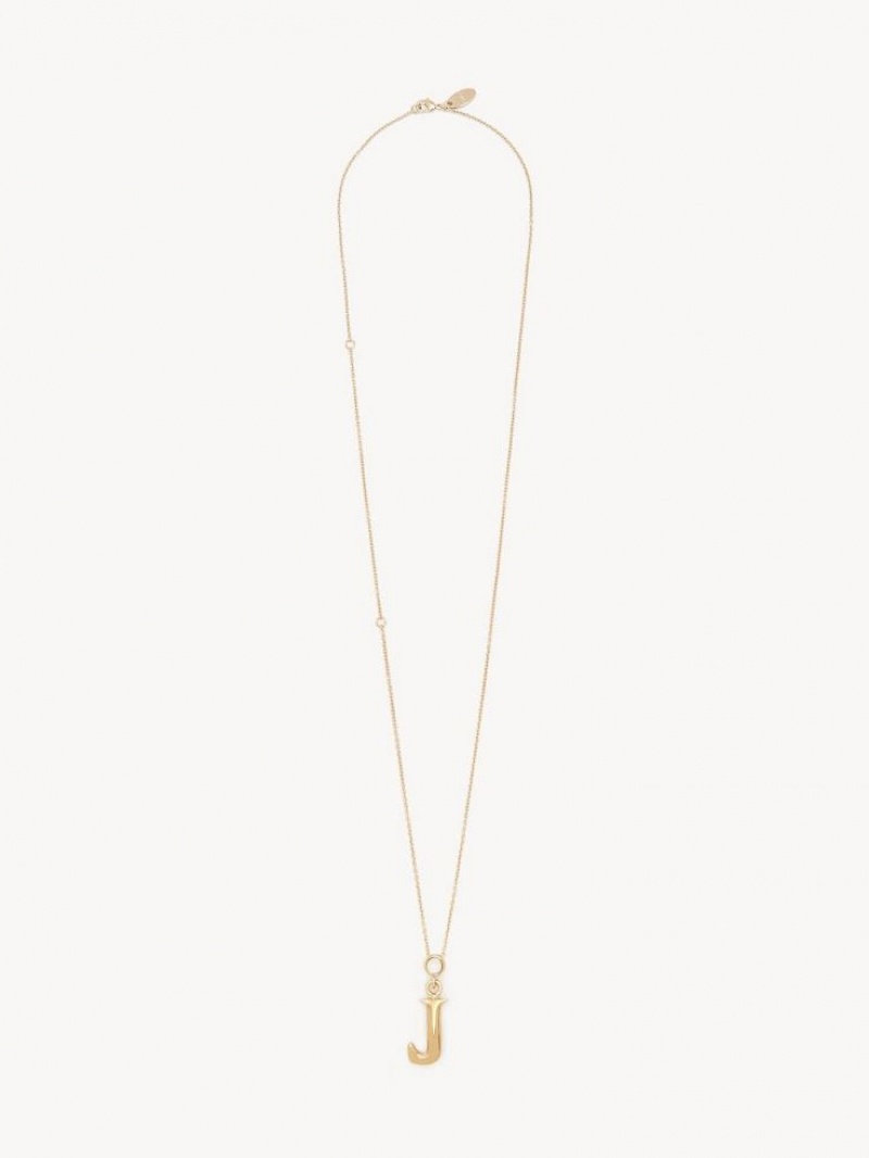 Chloe Alphabet With Pendant Halskæder Guld | CHE-SR14346