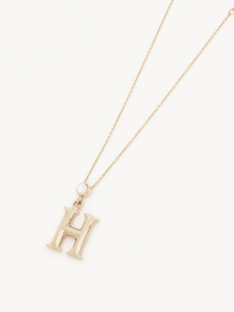 Chloe Alphabet With Pendant Halskæder Guld | CHE-SR14348