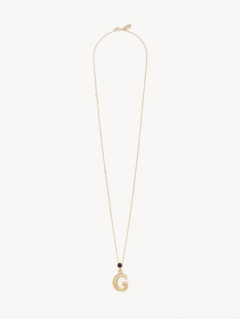 Chloe Alphabet With Pendant Halskæder Guld | CHE-SR14349