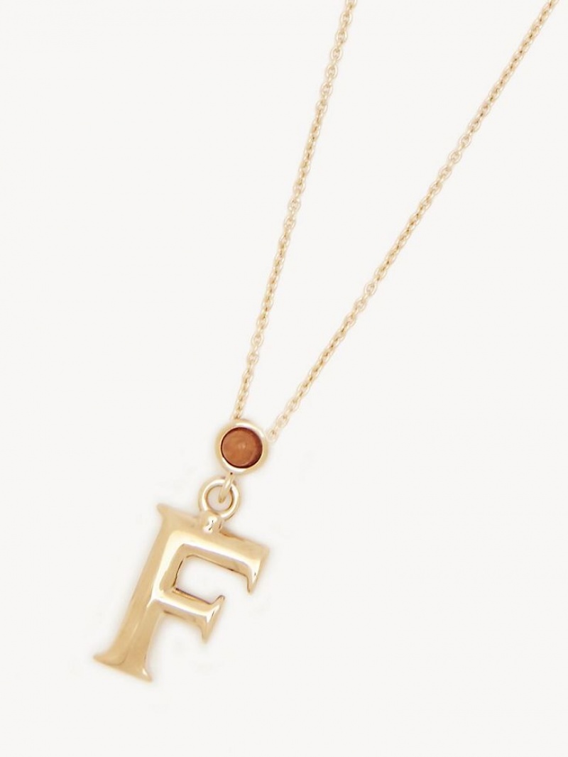 Chloe Alphabet With Pendant Halskæder Guld | CHE-SR14350