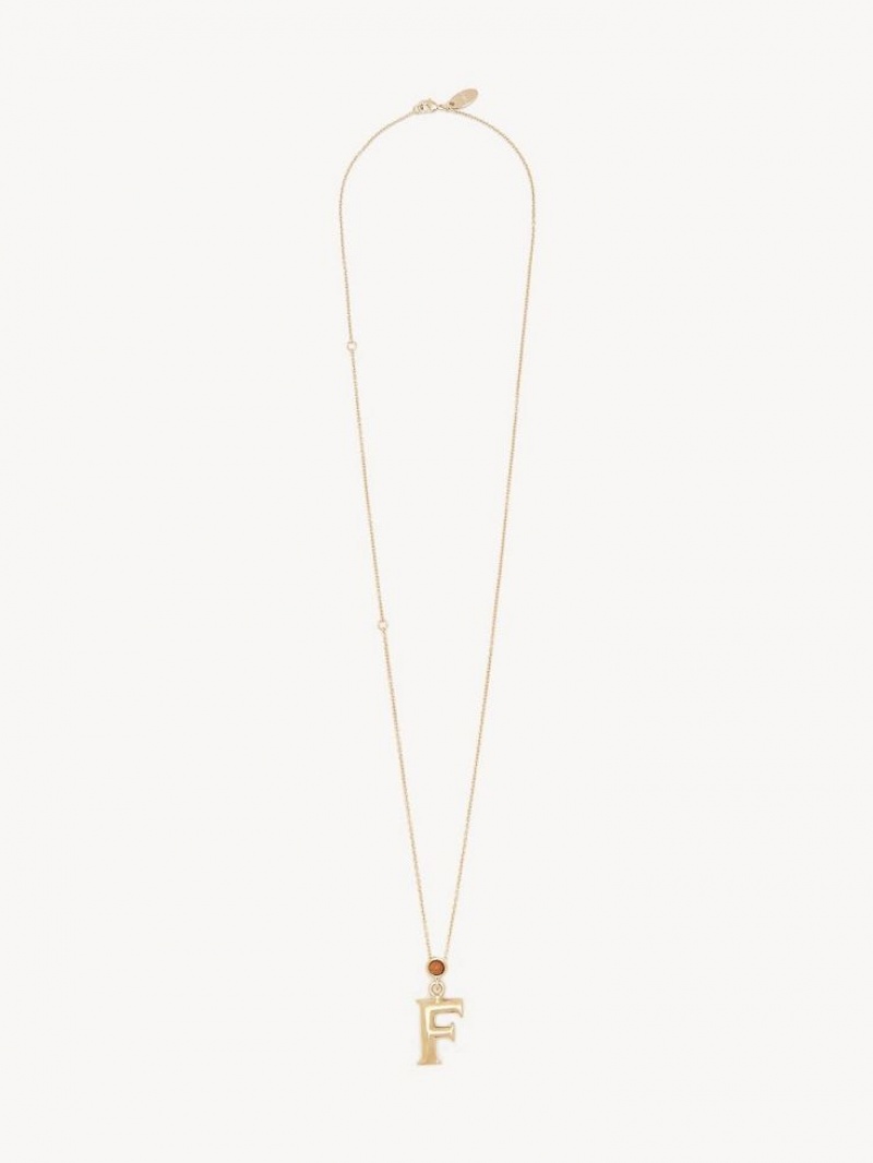 Chloe Alphabet With Pendant Halskæder Guld | CHE-SR14350