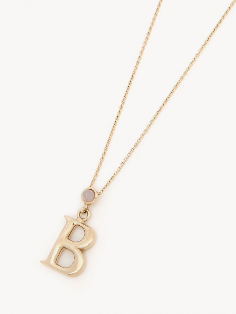 Chloe Alphabet With Pendant Halskæder Guld | CHE-SR14422