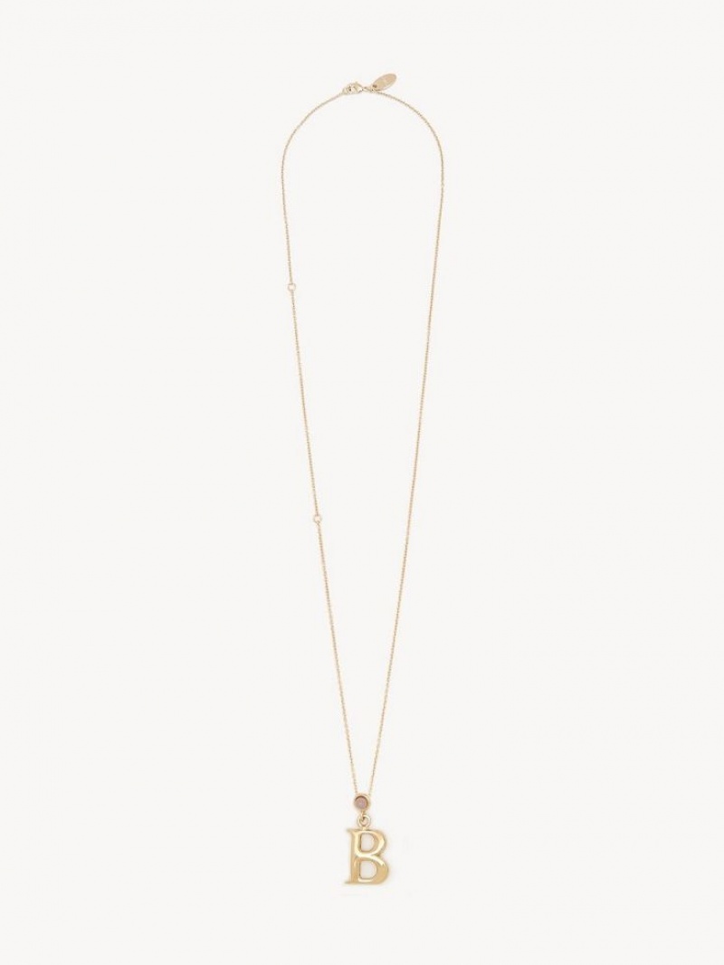 Chloe Alphabet With Pendant Halskæder Guld | CHE-SR14422