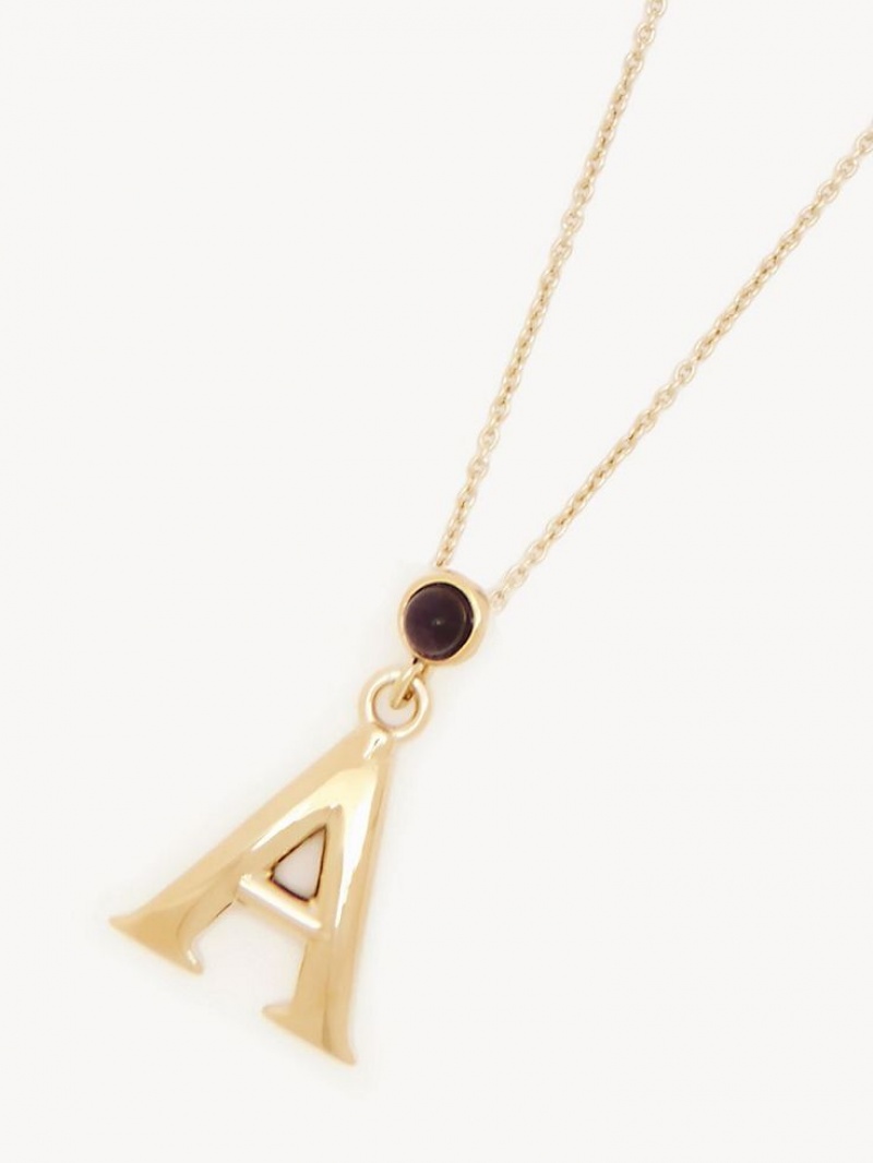 Chloe Alphabet With Pendant Halskæder Guld | CHE-SR14430