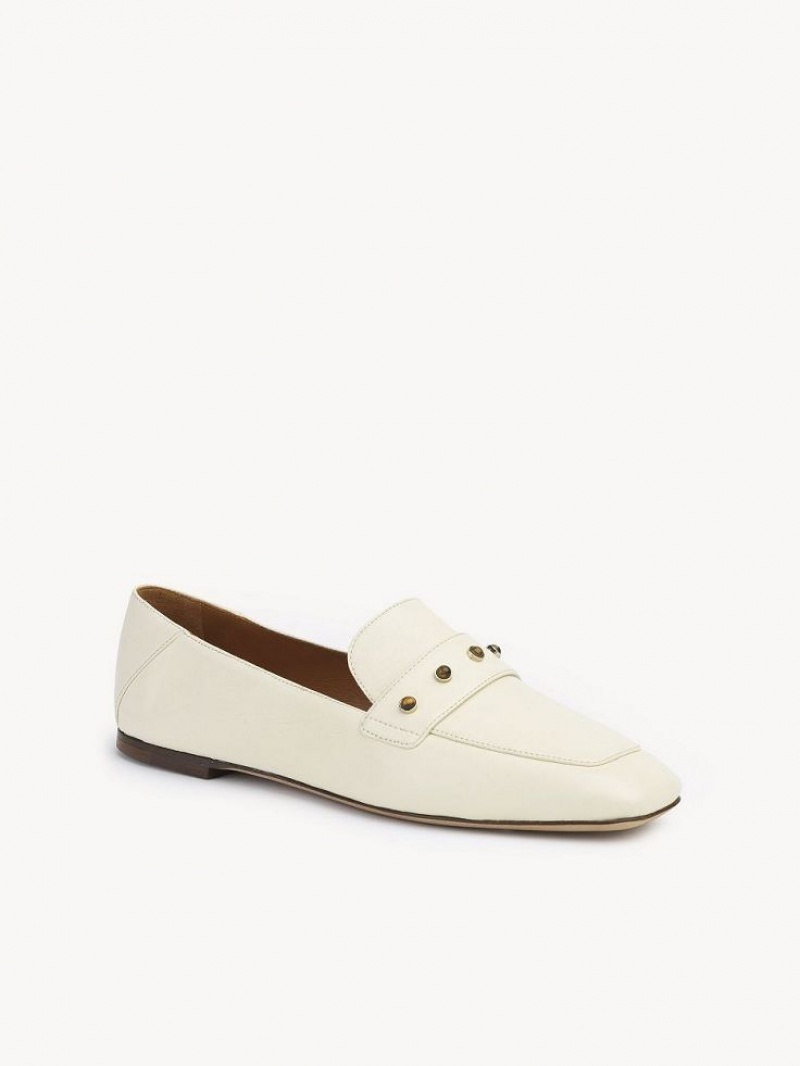 Chloe Aurna Low-heel Loafer Hvide | CHE-SR14247