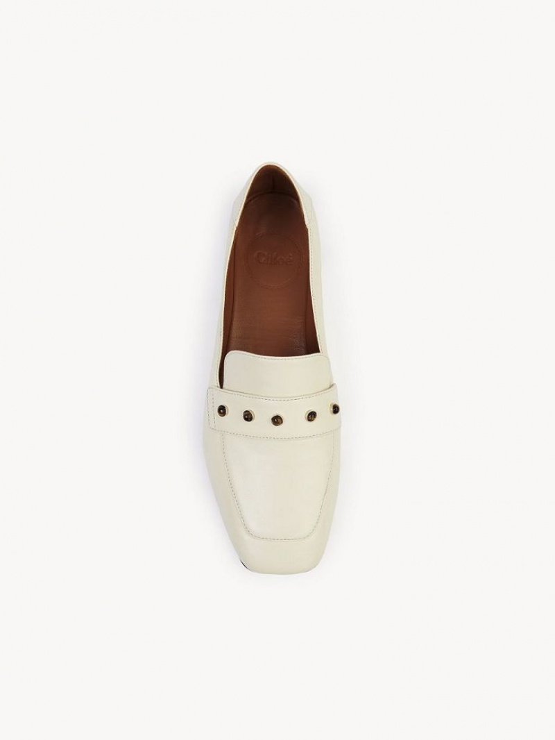 Chloe Aurna Low-heel Loafer Hvide | CHE-SR14247