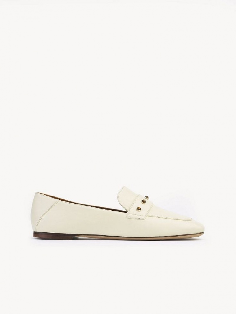 Chloe Aurna Low-heel Loafer Hvide | CHE-SR14247