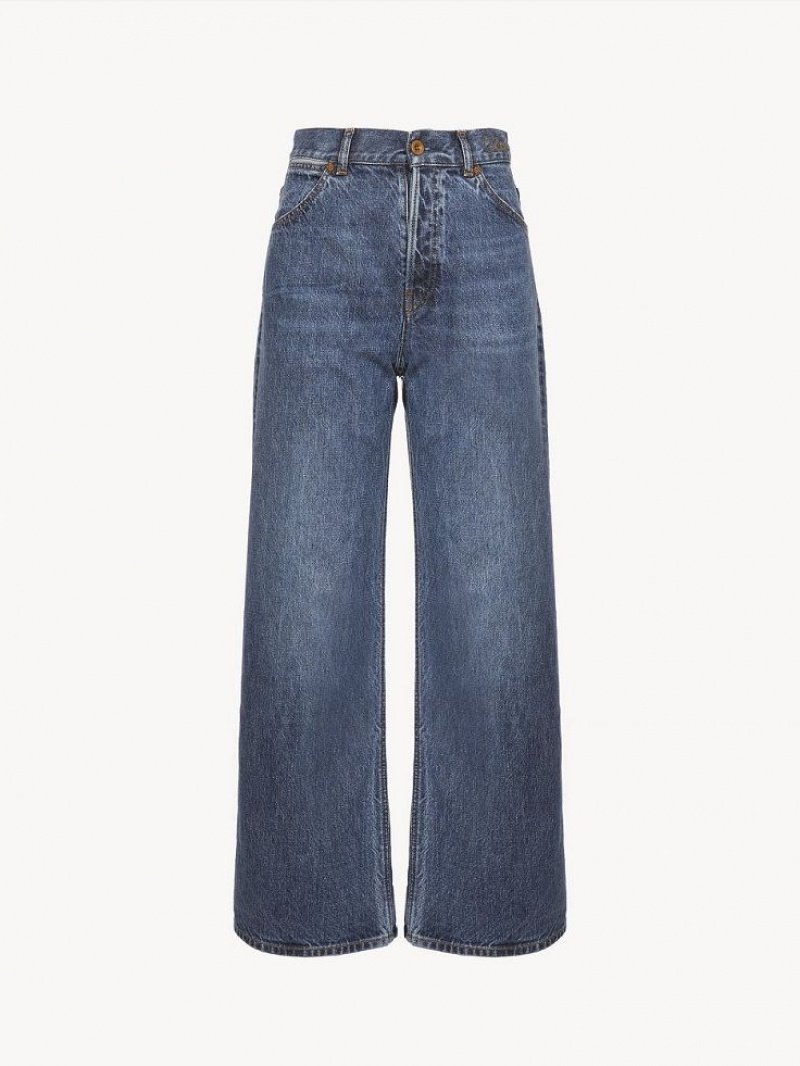 Chloe Brede Cropped Jeans Blå | CHE-SR13990