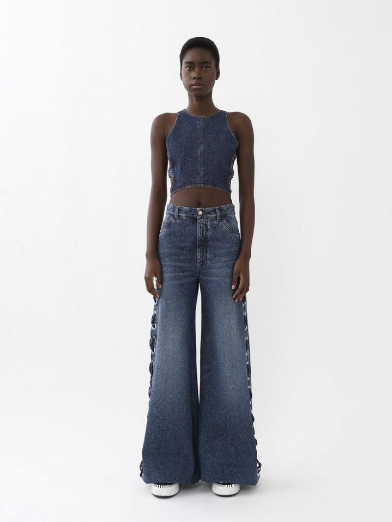 Chloe Brede Rave Jeans Blå | CHE-SR13983