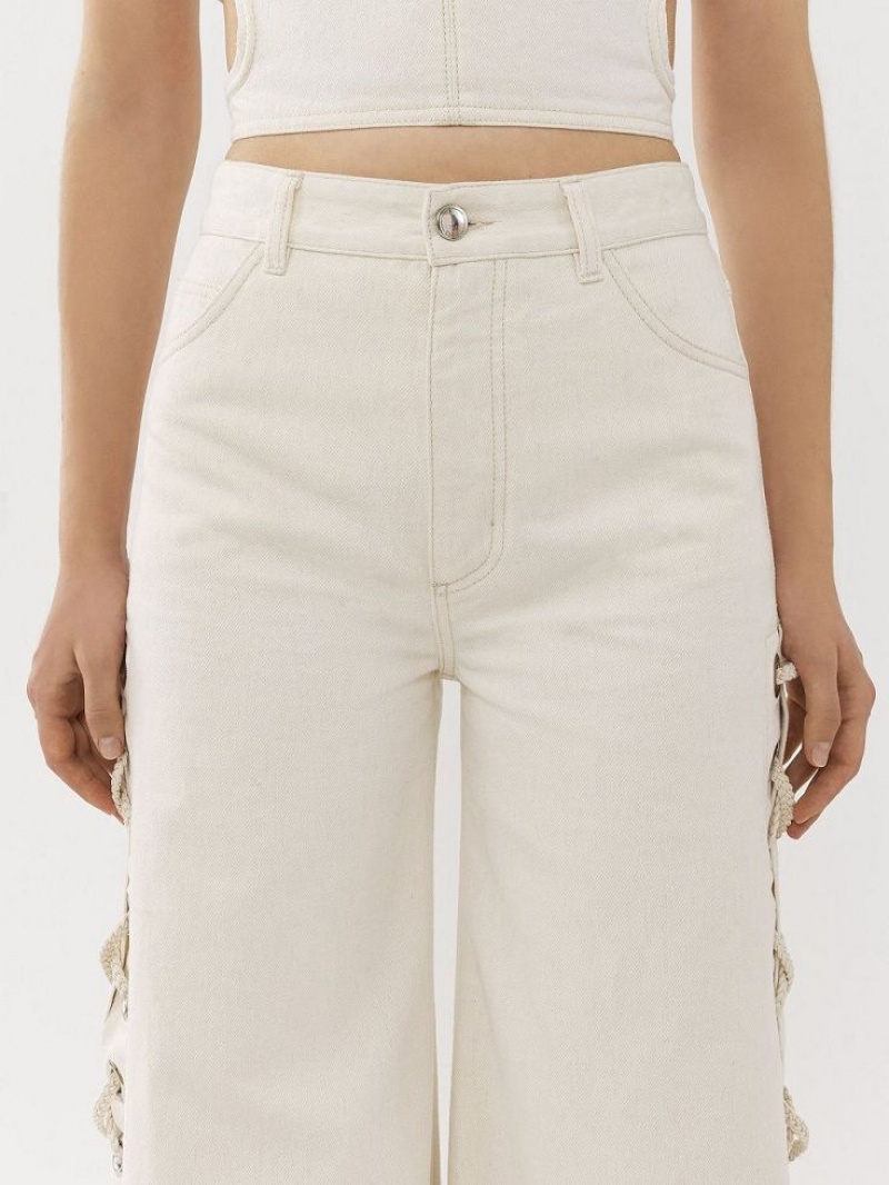 Chloe Brede Rave Jeans Hvide | CHE-SR13982