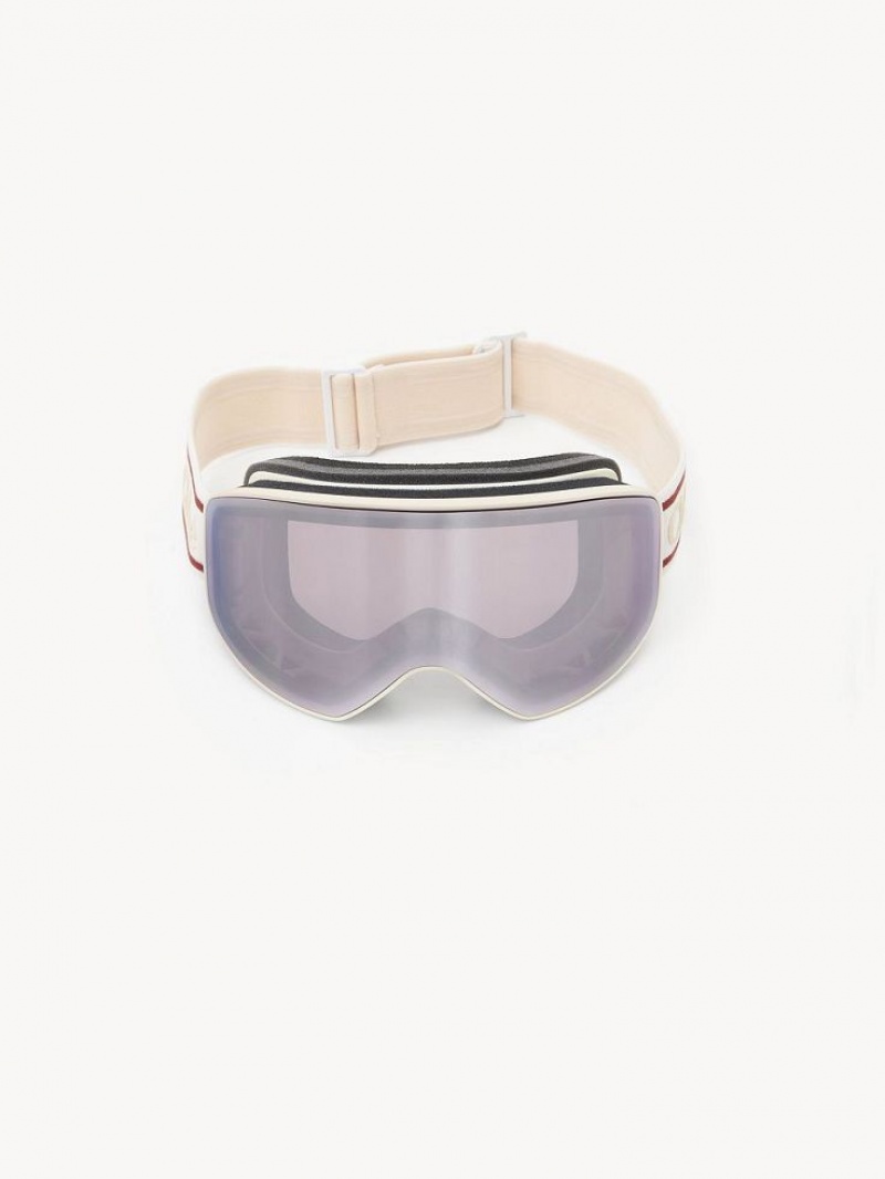 Chloe Cassidy Ski Goggle Solbriller Hvide | CHE-SR14533