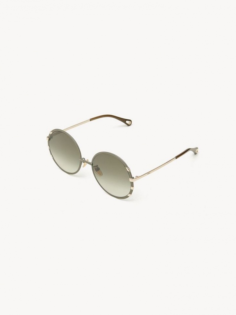 Chloe Celeste Solbriller Guld Khaki | CHE-SR14530