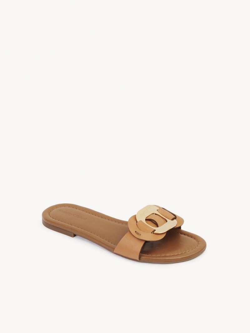 Chloe Chany Mule Flade Sko Brune | CHE-SR14837