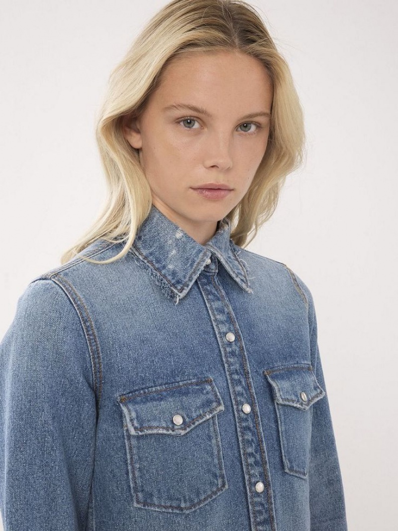 Chloe Classic Denim Skjorte Blå | CHE-SR13917