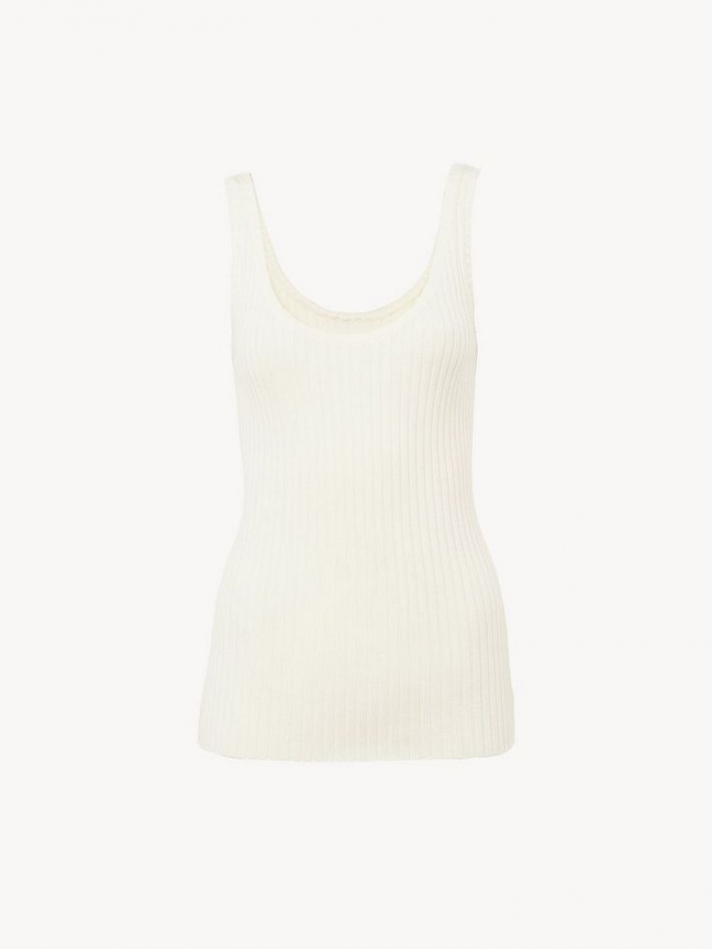 Chloe Classic Tank Toppe Hvide | CHE-SR13877