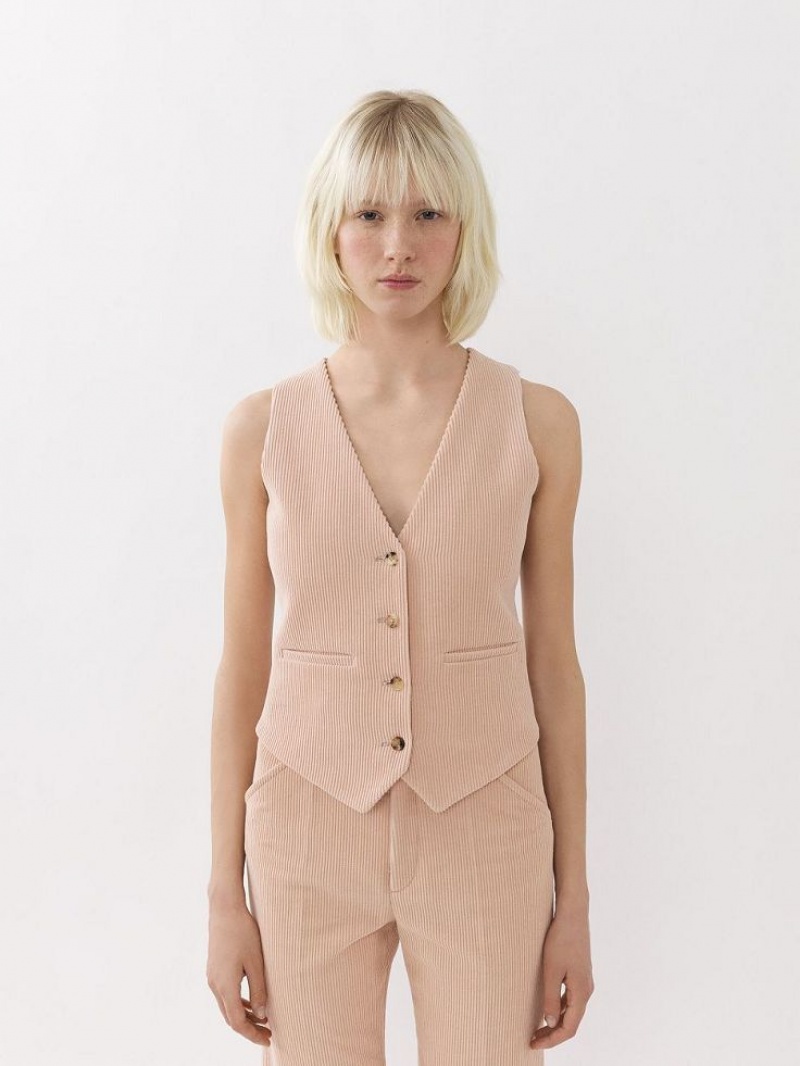 Chloe Classic Vest Dragt Lyserød | CHE-SR14066