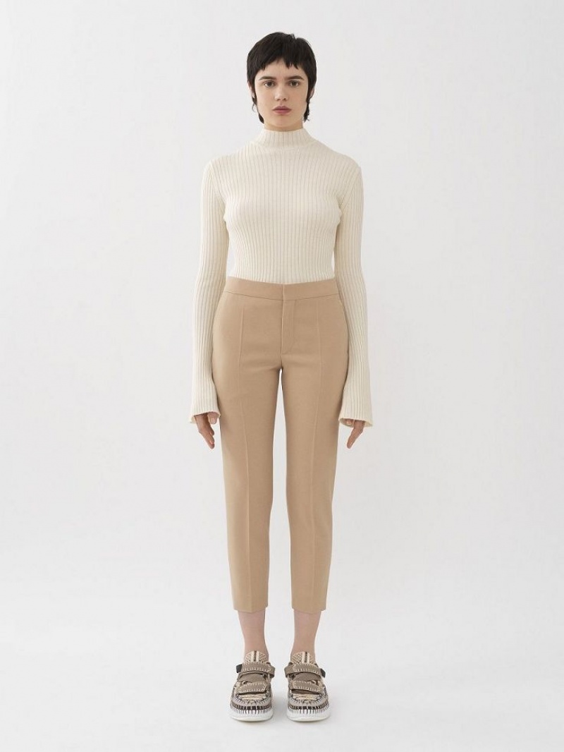 Chloe Cropped Bukser Brune | CHE-SR14000