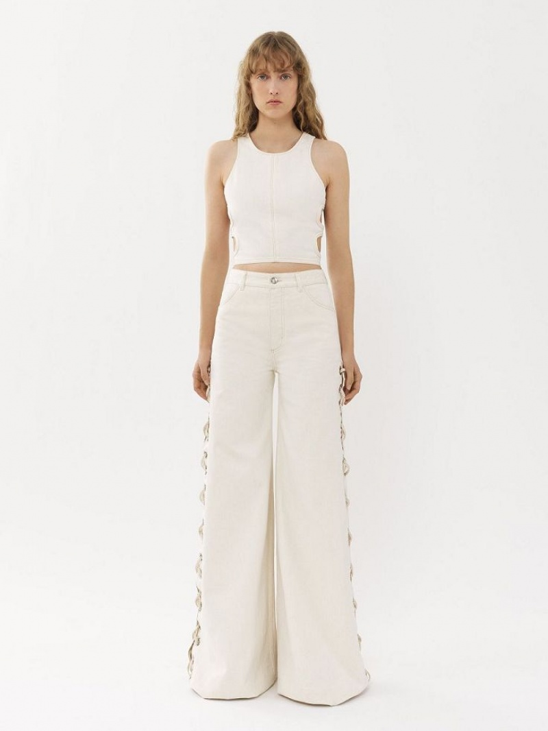 Chloe Cropped Toppe Hvide | CHE-SR13880