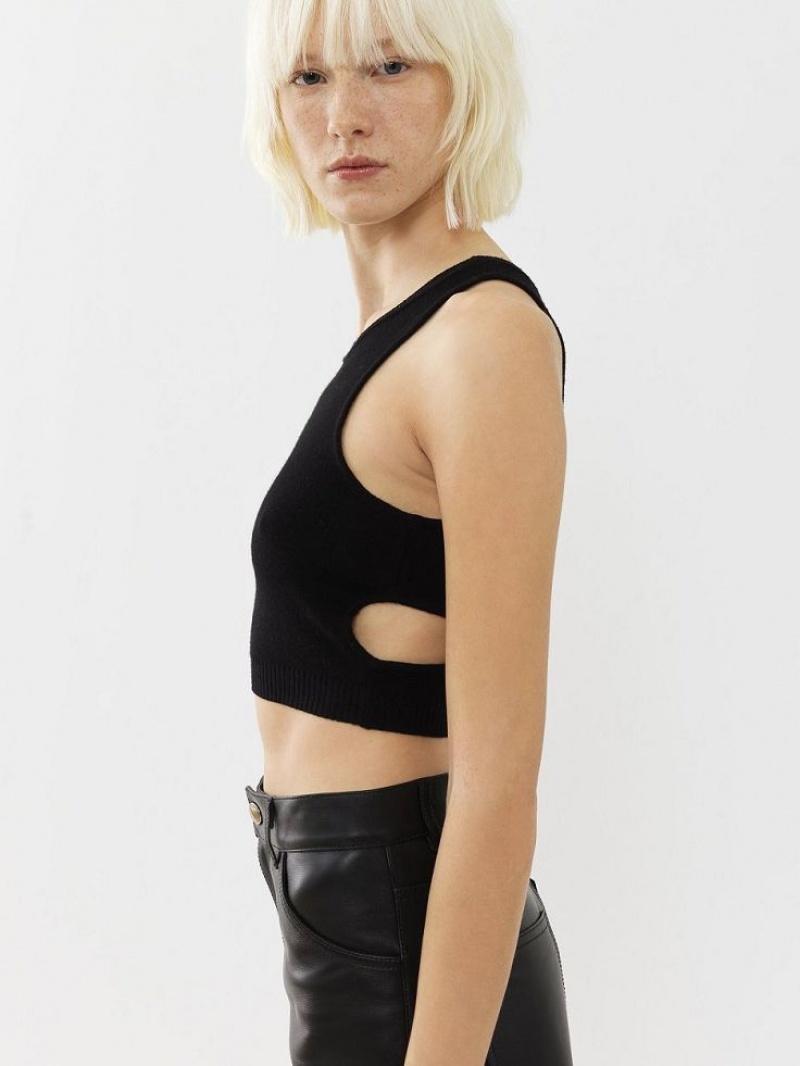 Chloe Cropped Toppe Sort | CHE-SR13882