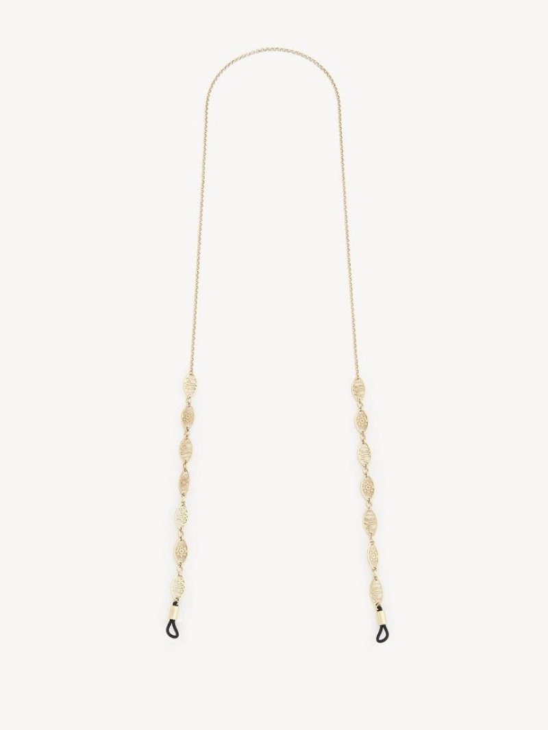 Chloe Darcey Blonder Eyew Chain Øreringe Guld | CHE-SR14433