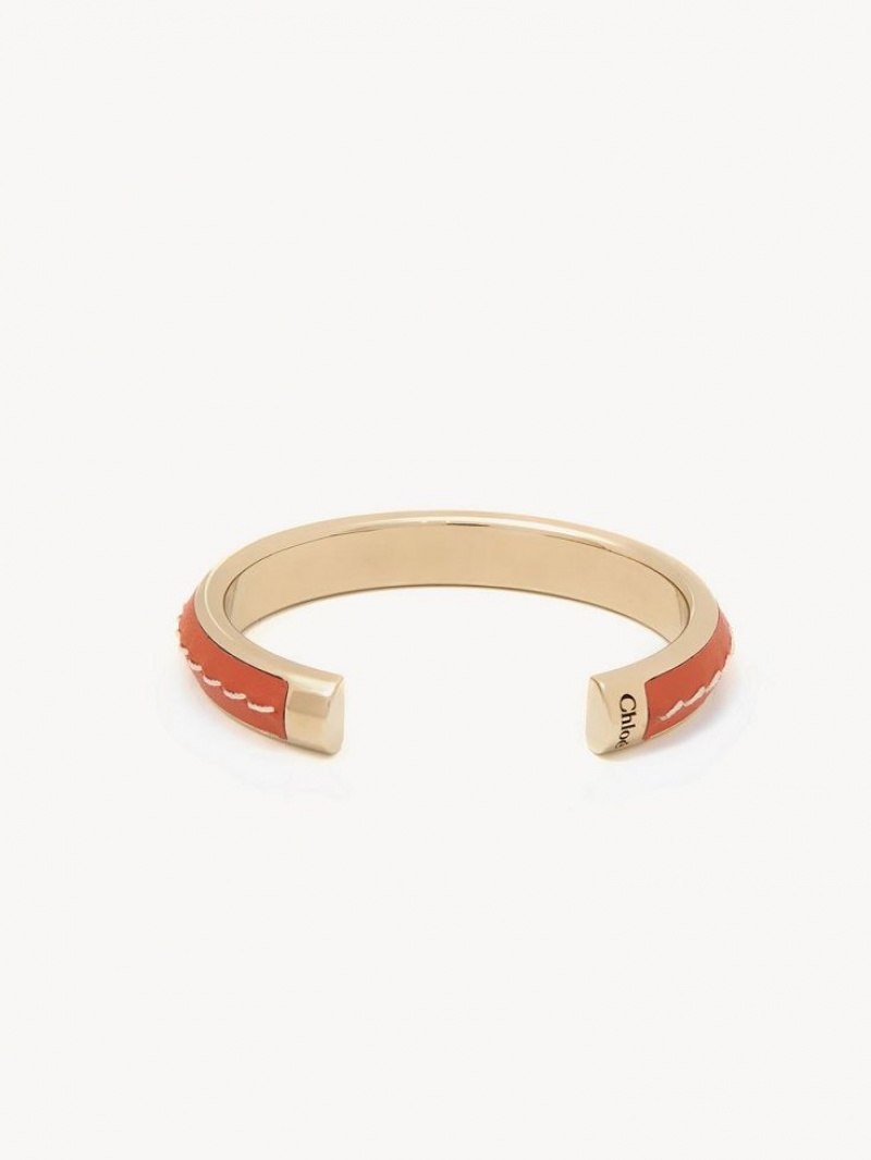 Chloe Edith Cuff Armbånd Dyb Rød Orange | CHE-SR14360