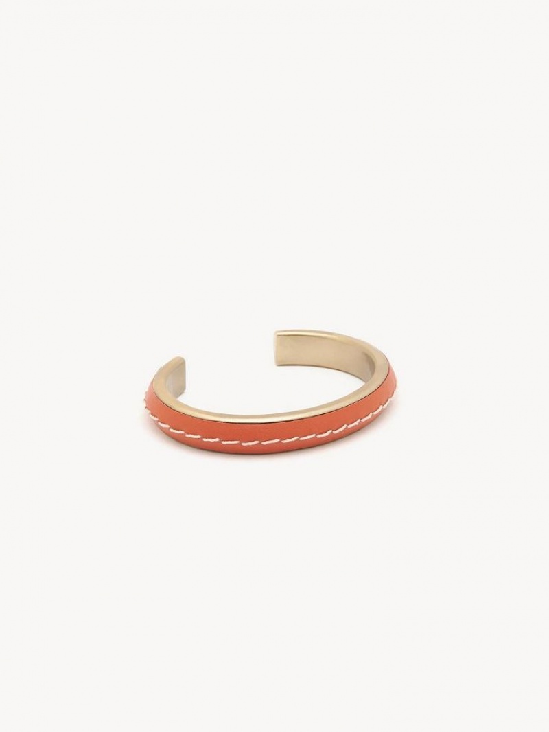 Chloe Edith Cuff Armbånd Dyb Rød Orange | CHE-SR14360