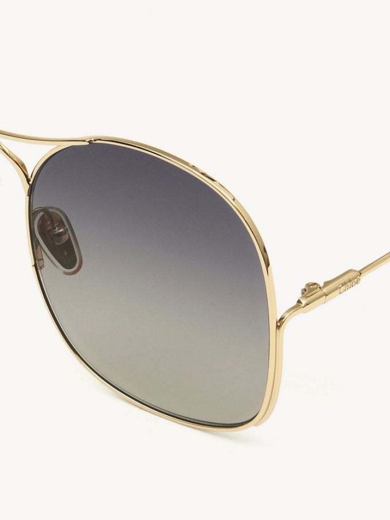 Chloe Elys Solbriller Guld Grå | CHE-SR14512