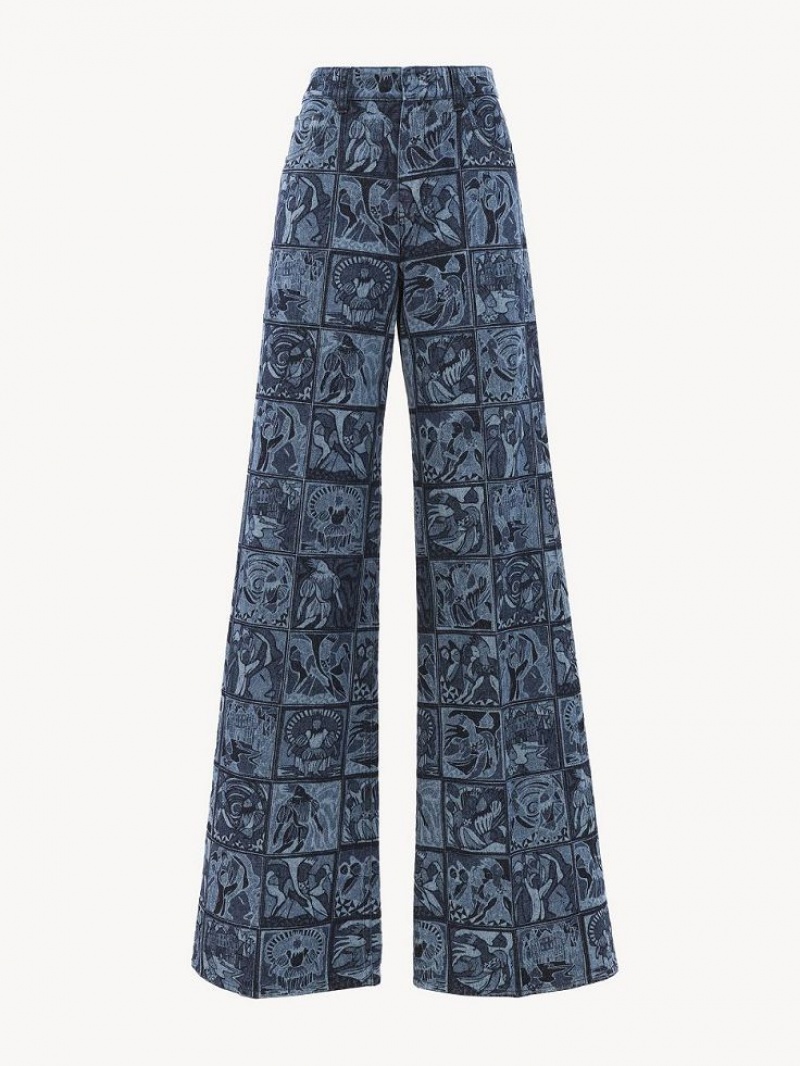 Chloe Flare Jeans Flerfarvede Blå | CHE-SR14013