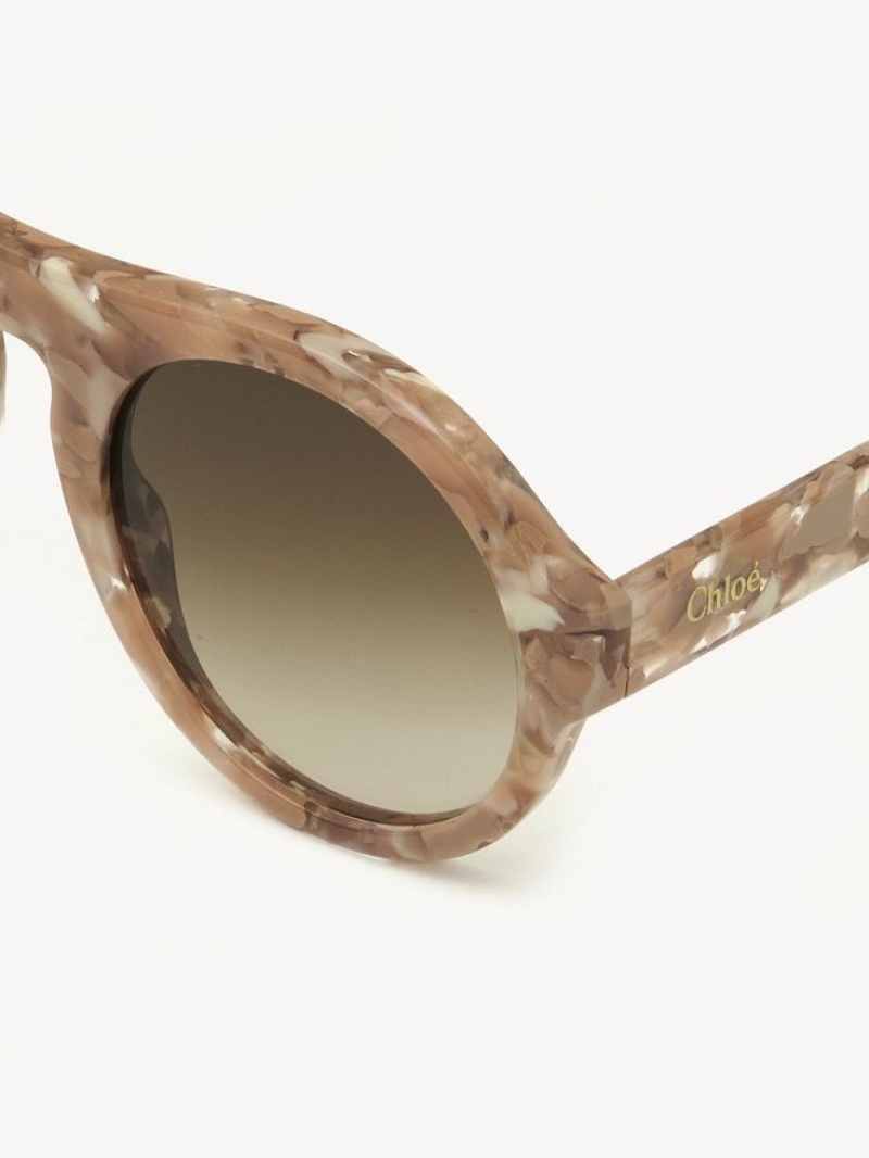 Chloe Gayia Solbriller Lyserød Beige | CHE-SR14573