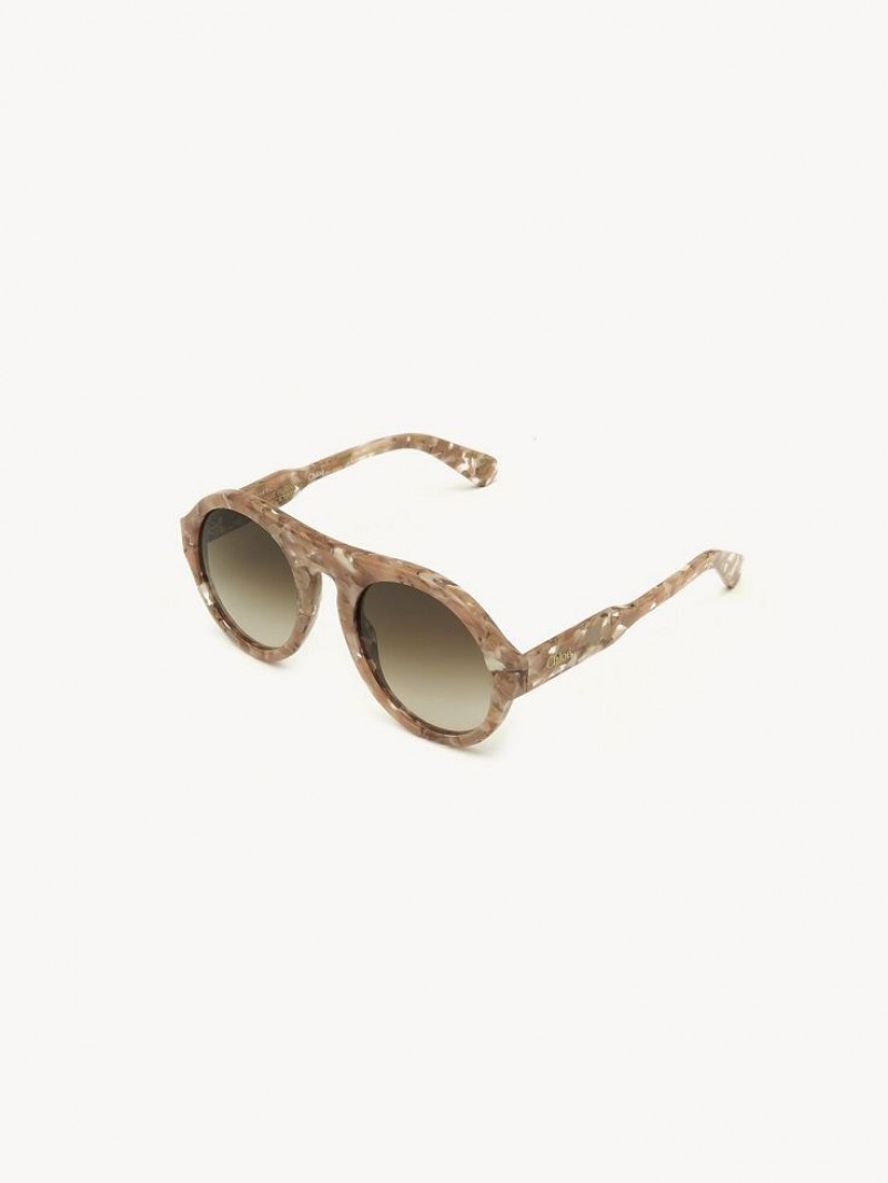 Chloe Gayia Solbriller Lyserød Beige | CHE-SR14573