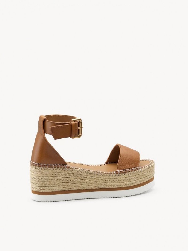 Chloe Glyn Espadrillos Sandaler Brune | CHE-SR14806