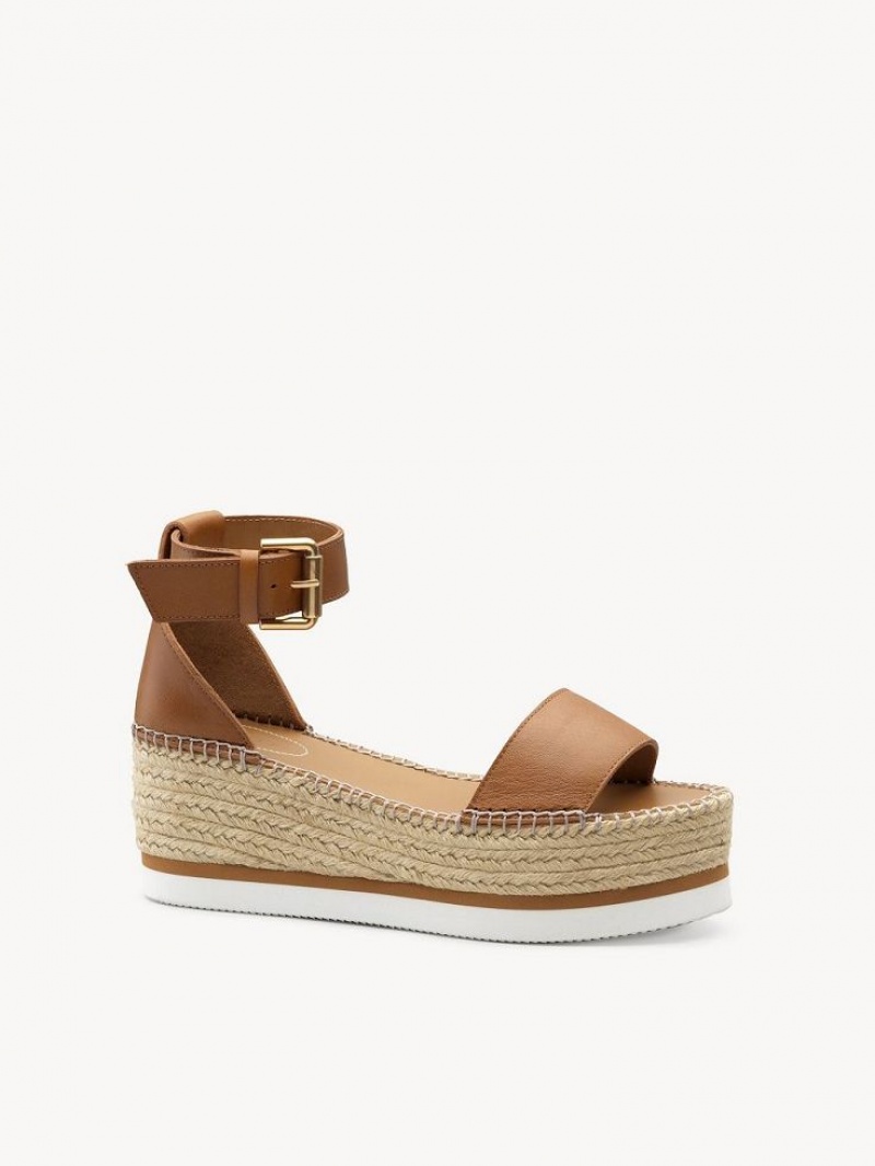 Chloe Glyn Espadrillos Sandaler Brune | CHE-SR14806