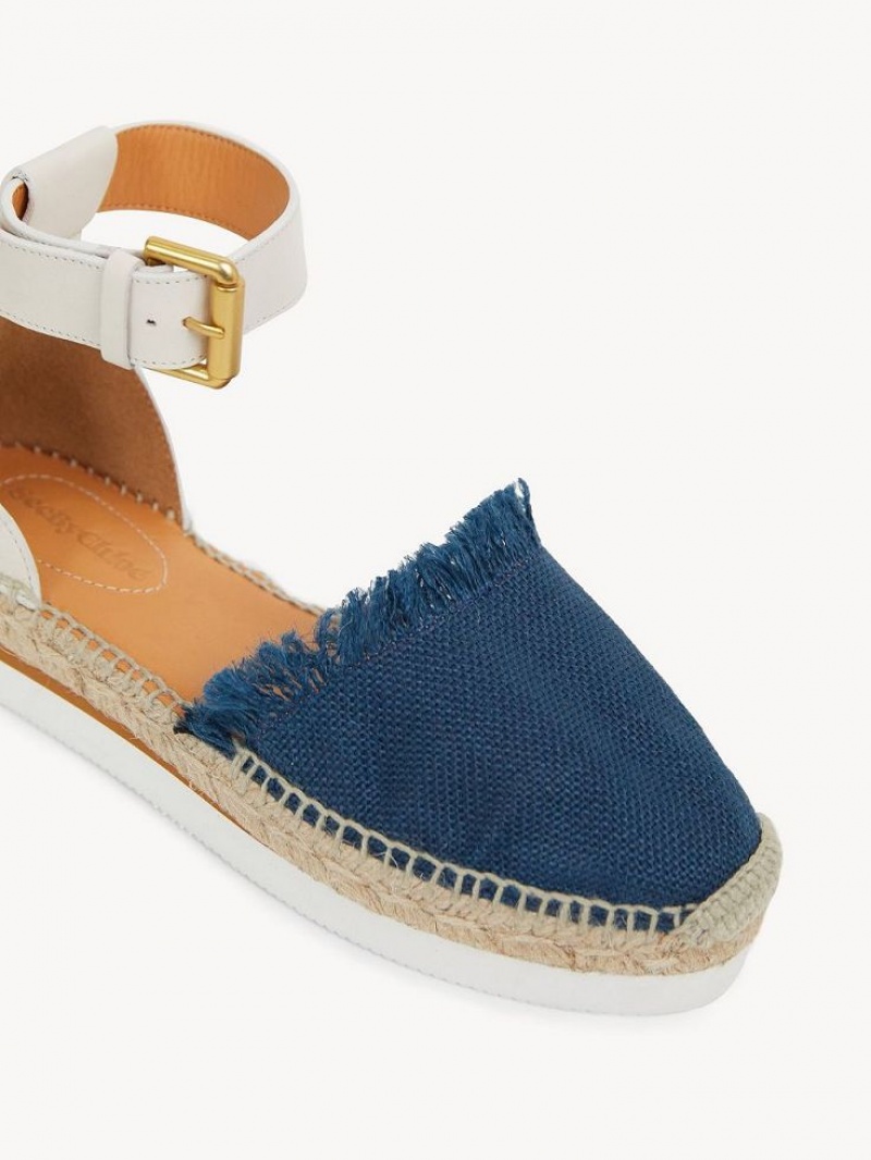 Chloe Glyn Espadrillos Sandaler Dyb Blå | CHE-SR14819