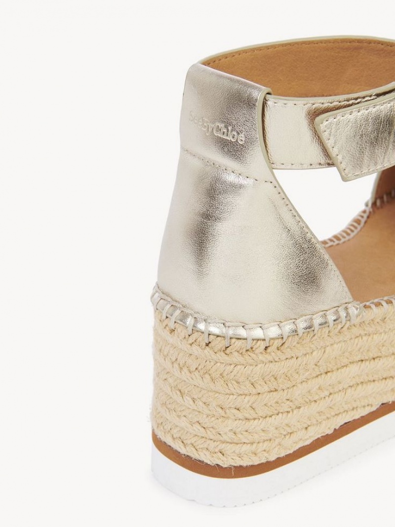 Chloe Glyn Espadrillos Wedge Sølv | CHE-SR14843