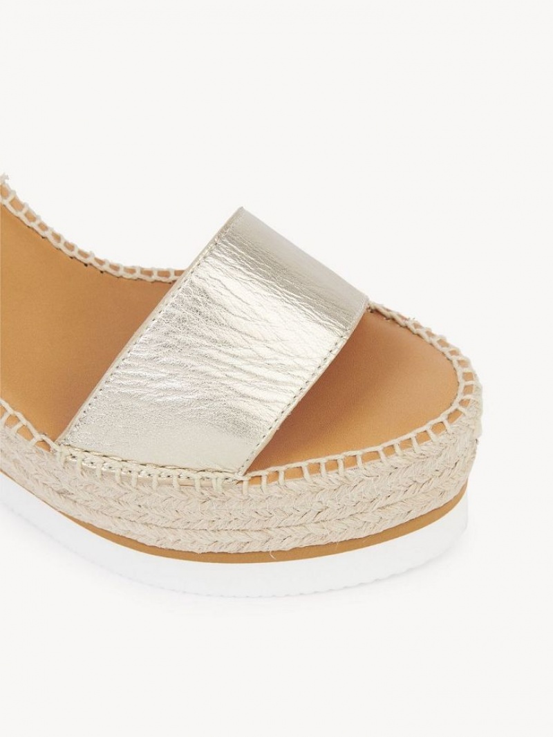 Chloe Glyn Espadrillos Wedge Sølv | CHE-SR14843