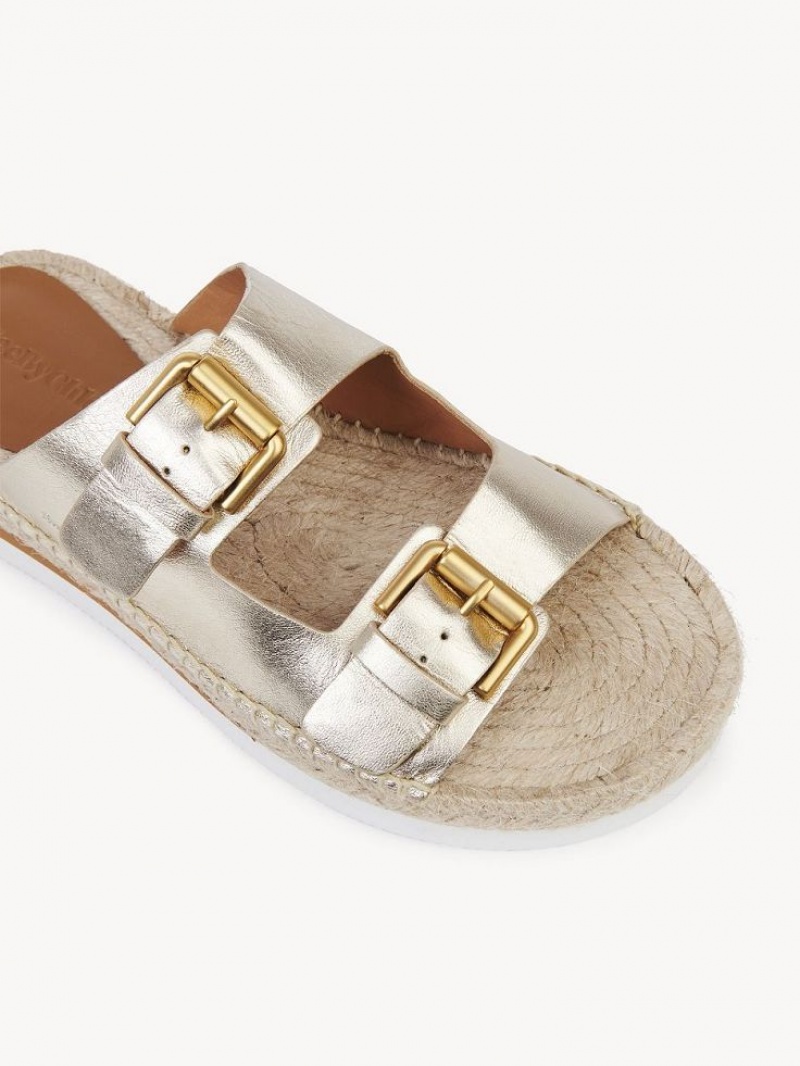 Chloe Glyn Platform Espadrillos Sandaler Sølv | CHE-SR14802