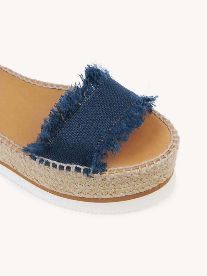 Chloe Glyn Platform Sandaler Dyb Blå | CHE-SR14825