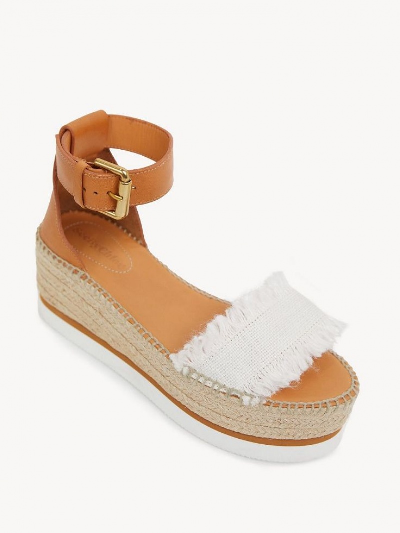 Chloe Glyn Platform Sandaler Hvide | CHE-SR14826